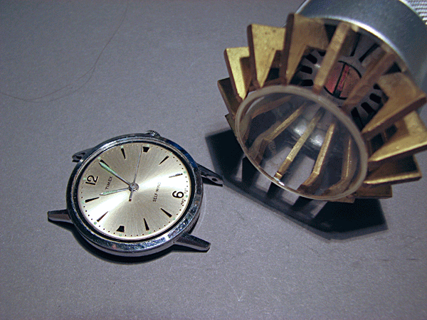 watch with crystal removed