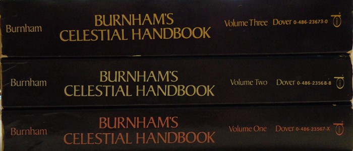Burnham's Celestial Handbook spines